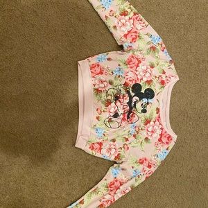 Faded Mickey crop top Sz Sm-Med